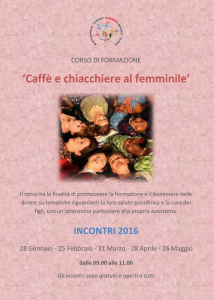 Flyer - Caffè e chiacchiere al femminile